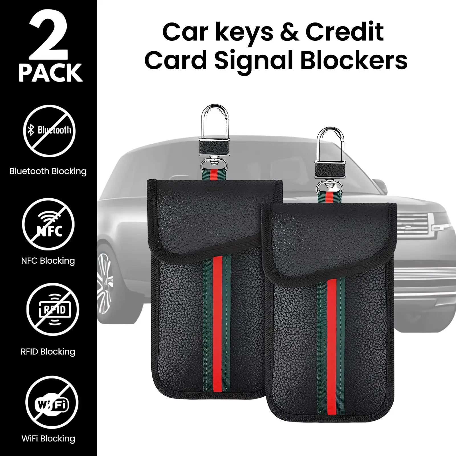 Shield My EMF™ Faraday Key Fob Pouch (2-Pack) – RFID Signal-Blocking Anti-Relay Protection