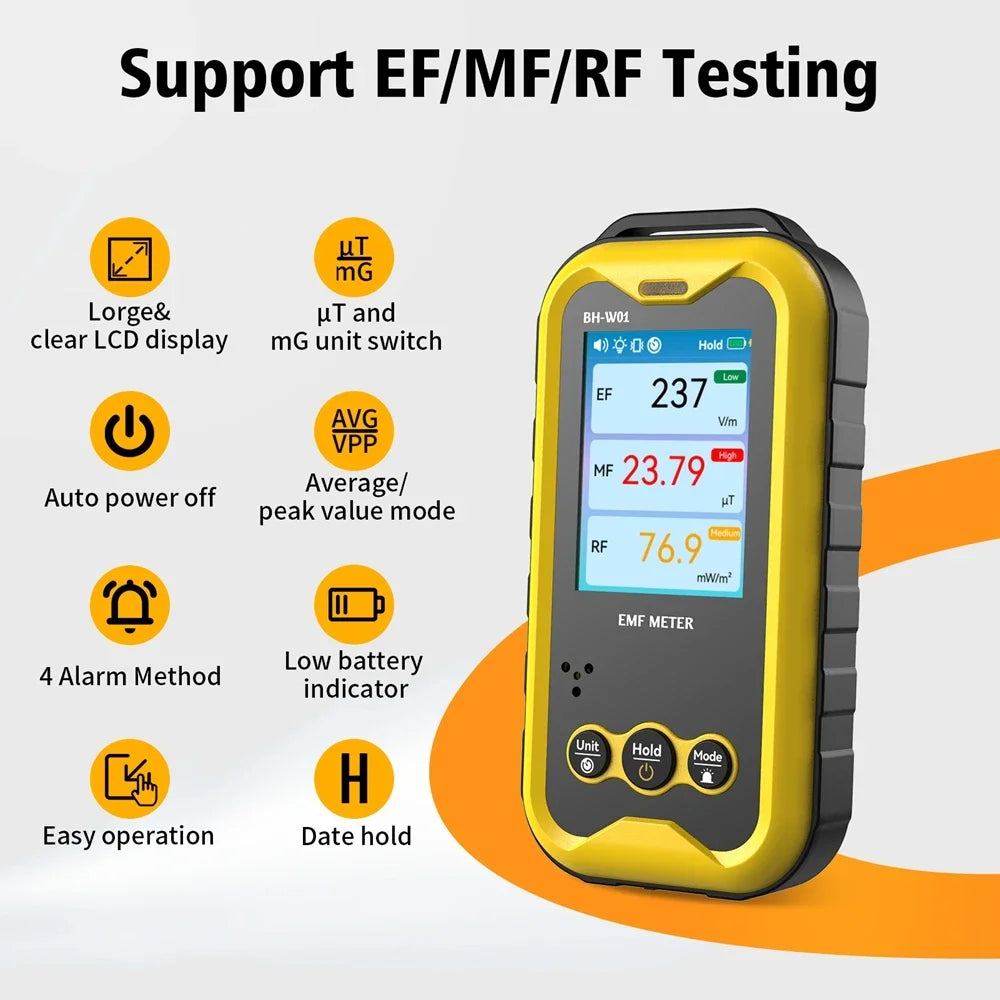 Shield My EMF™ Pro 3-in-1 EMF Meter | Electric, Magnetic & RF Radiation Detector