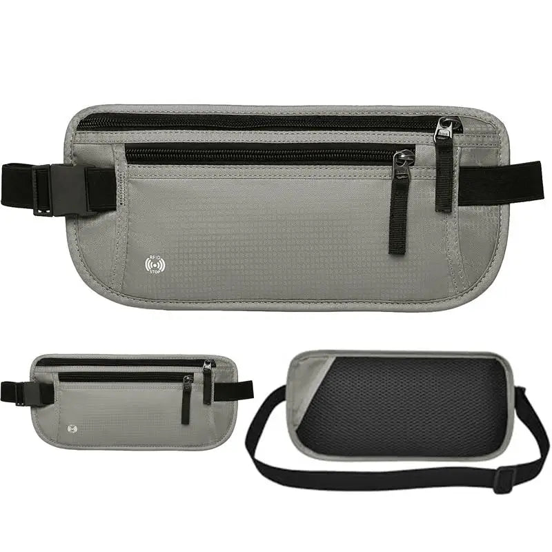 Shield My EMF™ SecureStride RFID Money Belt – Waterproof Hidden Travel Waist Pack