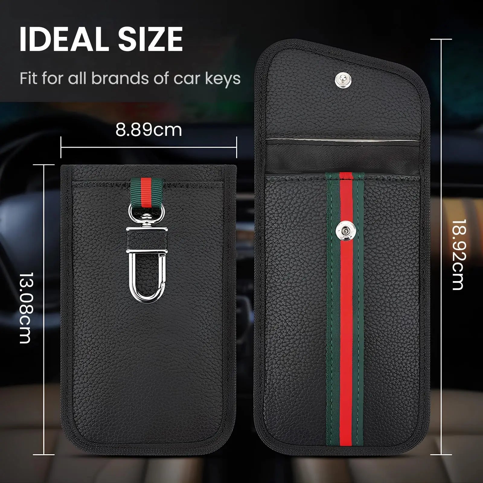 Shield My EMF™ Faraday Key Fob Pouch (2-Pack) – RFID Signal-Blocking Anti-Relay Protection